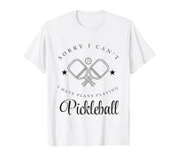 Pickleball Désolé, Je ne Peux Pas, J'Ai l'intention de Jouer au Pickleball T-Shirt, Homme, Blanc, 3XL