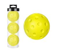 Pickleball d'intérieur - 3 Pickleball silencieux pour pratiquer | Exercices de pickleball silencieux de 74 mm pour se réchauffer, boule de pickleball creuse souple pour l'intérieur et l'extérieur