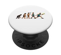 Pickleball Evolution Funny Paddle Sport Humour PopSockets PopGrip Adhésif