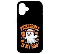 Pickleball is My Boo Ghost Halloween Fun Coque pour iPhone 16