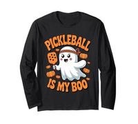Pickleball is My Boo Ghost Halloween Fun Manche Longue