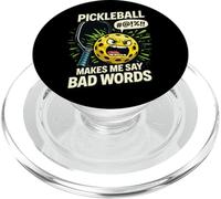 Pickleball Makes Me Say Bad Words Paddle Funny PopSockets PopGrip pour MagSafe