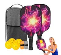 Pickleball Pagaie - Batte de Tennis de Table | Accessoire de Sport Léger avec Poignée Ergonomique en Fibre de Verre pour Intérieur et Extérieur à la Maison Exercice Sports pour Tout Le Monde