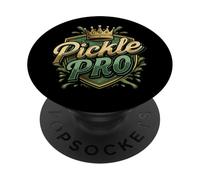 Pickleball Pickle Pro Crown Shield Champion Design PopSockets PopGrip Adhésif