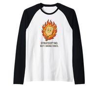 Pickleball Strategy No But I Bring Vibes Funny Manche Raglan