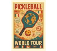 PICKLEBALL WORLD TOUR Notebook: Game Rules, Score Sheets, and Players Contact Info, 120 Pages - 6 x 9 inches - Matte Finish Cover - Perfect Gift for Pickleball, Kids & Adults