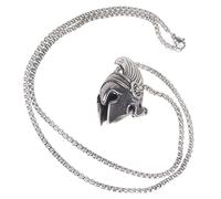 Pickled Moon Pendentif casque de guerrier spartiate et collier chaîne