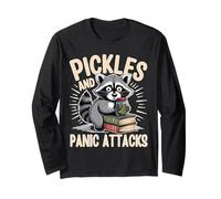 Pickles And Panic Attacks Mental Health Retro Raton laveur Manche Longue