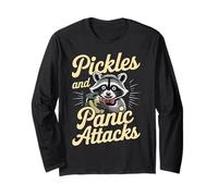 Pickles And Panic Attacks Mental Health Retro Raton laveur Manche Longue