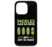 Pickles Make Me Happy You Not Yo Much Cornichons au Concombre Coque pour iPhone 13 Pro