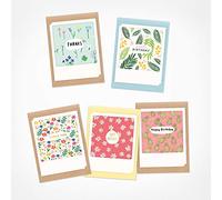 PICKMOTION Anniversaire/remerciement | Lot de 5 petites cartes pliées | Cartes de vœux - Avec enveloppe, photos de photographes Instagram avec illustrations faites à la main, conçues à Berlin - Cartes