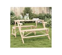 Picknicktafel met banken 2-in-1 ombouwbaar massief vurenhout4008991