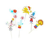 Picks De Collation Alimentaire 24x - Circus Cupcake, Cartoon Cake Decoration | Tiger Dolphin Animal Cake Picks Pour Les Gâteaux D'anniversaire Pour, Les Célébrations À Thème De La Jungl