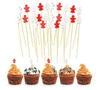 Picksphizer Christmas - pour décorations de Fruits de Vacances, Dents à Barres réutilisables | 100 Elks Snowman Tree Snowflake Cocktail Skewers, 4,7 Pouces d'aliments en Leg