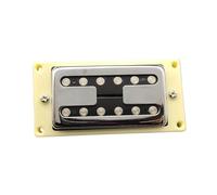 Pickup De Guitare Électrique À 6 Cordes Type H Humbucker Pont À Cou 50mm/52mm, Bk Ou Crème Micro Électrique Simple Bobinage Alnico 5(Cream 50mm)