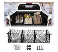 Pickup Truck Bed Cargo Net 3 Pocket Truck Bed Organizer Mesh Storage Net | Mesh storage net for dodge Dakota, for SUV, for car, for truck, universal fit(B 150*50cm)