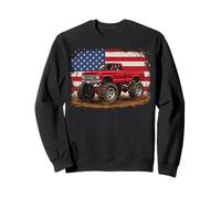 Pickup Truck Drapeau des États-Unis 4 juillet Patriotique Garçons Filles Hommes Sweatshirt