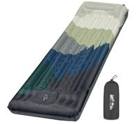 pickyNproud Matelas gonflable de camping extra épais de 12,7 cm avec oreiller, pompe à pied intégrée, tapis de couchage portable et léger pour tente de randonnée