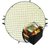 Picnic Blanket - Waterproof Picnic Blanket - Large Foldable Outdoor Blankets with Carry Handle, Group Activity 49-inch Rug | Tote Transformable Outdoor Blankets for Music Festival Camping Stadium