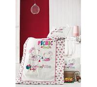 Picnic Time Parure de lit pour enfant 100 % coton Rose 100 x 135 cm