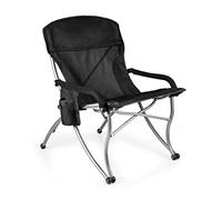 Picnic Time PT-XL Over-Sized 400-Lb. Capacity Outdoor Folding Camp Chair, Black