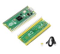 Pico 2 Kit with Pre-Soldered Header Compatible with Raspberry Pi Pico 2 Microcontroller Board +USB Cable, Using RP2350 Chip, Dual-Core & Dual-Architecture Design, 520KB SRAM 4MB Flash (3 Items)