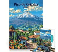 Pico de Orizaba Mountain, Puzzle de 1000 pièces pour Adolescents, Jeu de logique Solide, Divertissement paisible, découpe de précision, Cadeau Exceptionnel (38x52cm)
