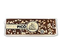 Picó - Turron de Chocolate con leche y Almendras, Nougat dur de chocolat au lait avec des Amandes Sans sucres ajoutés - Qualité Supérieure - 200gr (Sans Gluten) - (Touron)Produit Espagnol / Nougat Espagnol