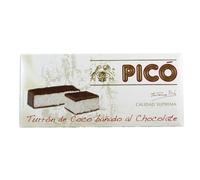 Picó - Turrón de Coco bañado al chocolate - Coco nougats baigné de chocolat 200gr qualité suprême