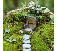 picocosmxiruo Porte de fée. Miniatue Fée Petites figurines de porte en arche circulaire. Fournitures de jardin féérique. Accessoires pour terrarium/aquarium. Jardin miniature à faire soi-même. Une