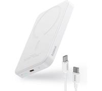 Picogo Am41 Powerbank, Ultra Slim 5000mah Magsafe Powerbank, Charge Rapide Pd 20 W, Portable, Mini Batterie Externe Magnétique Sans Fil Avec Câble Usb-C Pour Iphone 16/15/14/13/12, Gris Espace