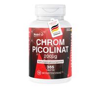 Picolinate de chrome 200 μg - 365 comprimés - *taux de glycémie normal - hautement dosé - 100% végétalien - Fabrication et contrôle en laboratoire allemands - NutriFair | Premium & Fair