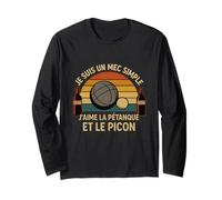 Picon pétanque apéro t-Shirt idée Cadeau Joueur de pétanque Manche Longue