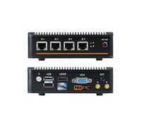 PICOPC Intel Atom E3845 4 LAN AES-NI Fanless Firewall Appliance Router (WiFi, 4 Go de RAM, 32 Go de SSD) Prend en charge les systèmes d'exploitation comme Sophos, pfSense, Untangle, Ubuntu, FreeBSD