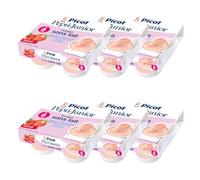 Picot Mon 1er Dessert sans Lait Fraise +6m 4 x 100g - Lot de 6