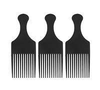 Pics à Cheveux pour Cheveux Bouclés, 3 Pièces, Ensemble de Peignes Professionnels, Outil de Coiffure Afro Portable avec Poignée Ergonomique pour Salon et Usage Domestique