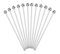 Pics À Cocktail En Acier Inoxydable - 10 Bâtonnets De Garniture De Cocktail En Métal, Brochettes En Métal Réutilisables Durables Pour Apéritifs, Bâtonnets De Garniture De Boisson Élégants, Pics À Mart