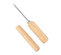 Pics à Glace pour Glaçons Couvercle de sécurité en Acier Inoxydable, | Façonneur de glace en acier inoxydable avec un manche en bois Pour la Cuisine, le Bar, Cocktail, Barman, B