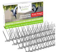 Pics anti-oiseaux 3M inox, anti-pigeons pour balcon et toit, pose facile