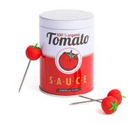 Balvi Pics apéritif Tomato Couleur rouge Balvi pic Apéritifs Boîte de conserve tomate Pics en acier i