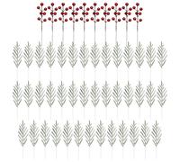 Pics De Noël pour Arbre, 45 Pièces Tiges Artificielles Décoration Festive, Branches Décoratives De Sapin De Noël, pour Propriétaires Designers D'Intérieur Couronnes Guirlandes Pièces