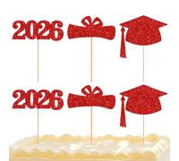 Pics de remise de diplôme, décorations de gâteaux | Chapeau de remise de diplôme 2026 pour nourriture, dîner, table, bureau, vacances, fête, école, activité intérieure