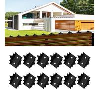 Pics de Sécurité Anti-Intrusion pour Clôture et Mur, Anti-Escalade et Protection Contre Les Pigeons, Stop Voleur pour Balcon, Toit, Jardin, Amélioration de la Sécurité Maison (12 pièces)