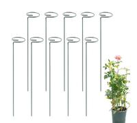 Pics de support pour , pics réutilisables en métal, support pour fleurs de 40,6 cm avec finition vert foncé, tige en acier antirouille avec boucle ouverte, accessoire P