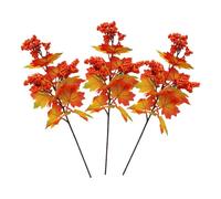 Pics Et Sprays D'automne - 3 Pièces Décorations De Feuille D'érable De Baie