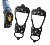 Pics pour bottes de neige et de glace | 2 pièces portables Crampons de randonnée d'hiver avec 8 clips - Crampons de traction pour chaussures et bottes, pour la randonnée, l'alpinisme, l'escalade et la