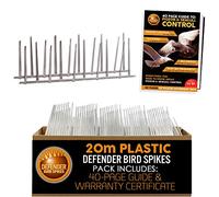 Pics répulsifs Pigeons et Oiseaux pour saillie étroite Defender Narrow Plastic - 20 mètres