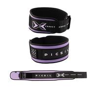 PICSIL - Ceinture Powerlifting en Cuir Synthétique, Support Lombaire pour Squat, Développé Couché et Deadlift, Réglable avec Velcro (Amethyst, XL)
