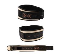 PICSIL - Ceinture Powerlifting en Cuir Synthétique, Support Lombaire pour Squat, Développé Couché et Deadlift, Réglable avec Velcro (Sandstone, XL)