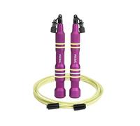 Picsil Corde Insigne, corde à sauter polyvalente en 3 modalités, corde à sauter rapide, lestée ou croisée, adaptable à tout type d'entraînement de la vitesse au travail de force (Amethyst, Corde)